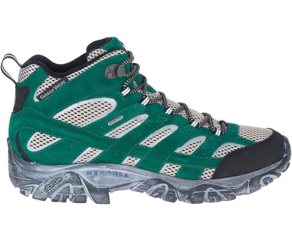 Merrell Vandrestøvler Herre - Moab 2 Mid Waterproof X Outdoor Voices - Grøn - GTL041657